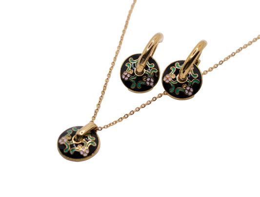 Elegant Chinese Elements Necklace and Earrings Set