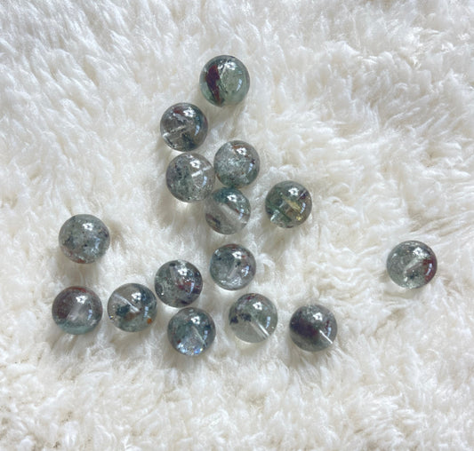 Green Phantom Quartz Bead