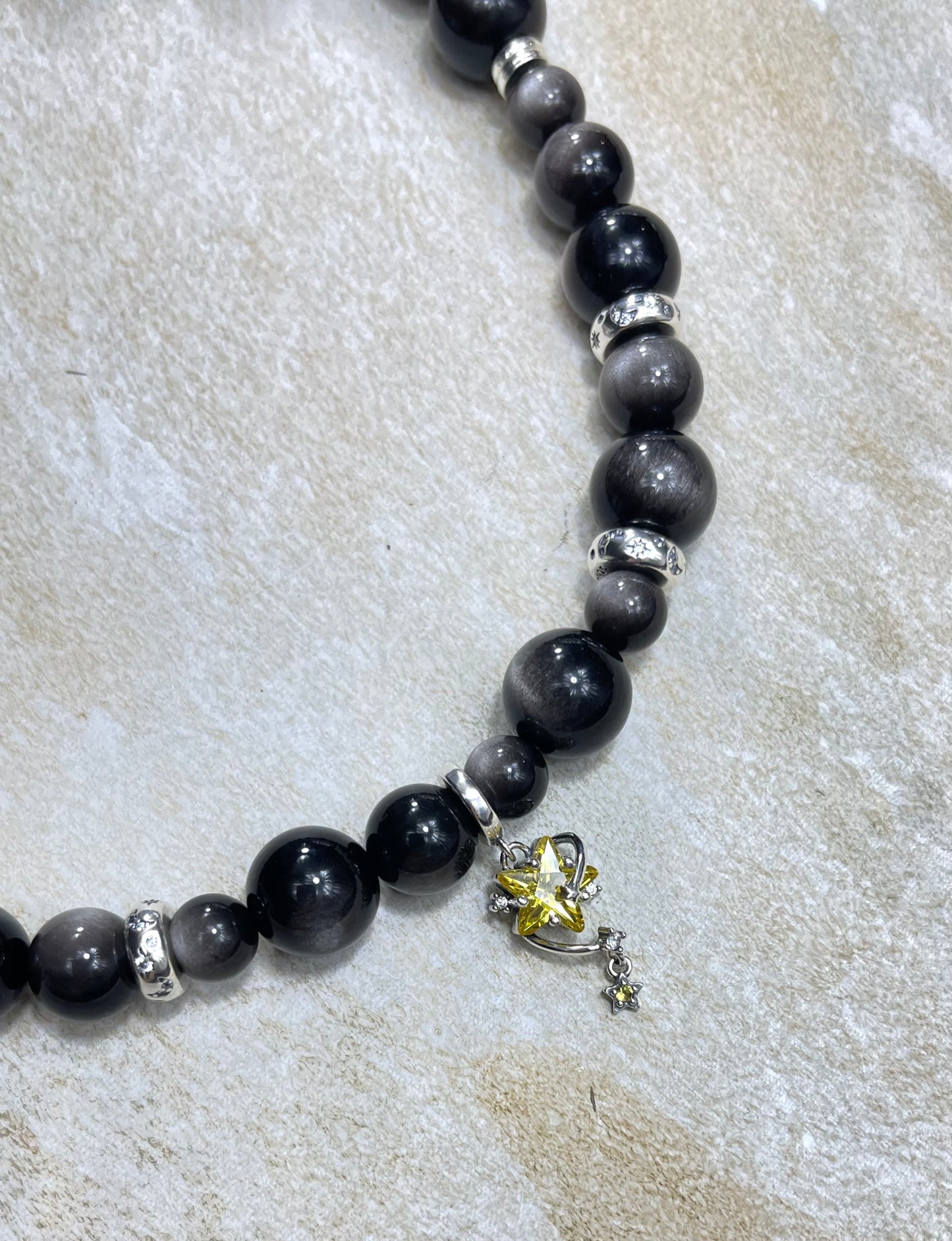 Silver Sheen Obsidian Necklace