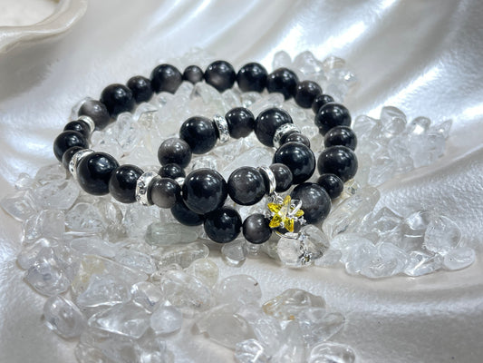 Silver Sheen Obsidian Necklace