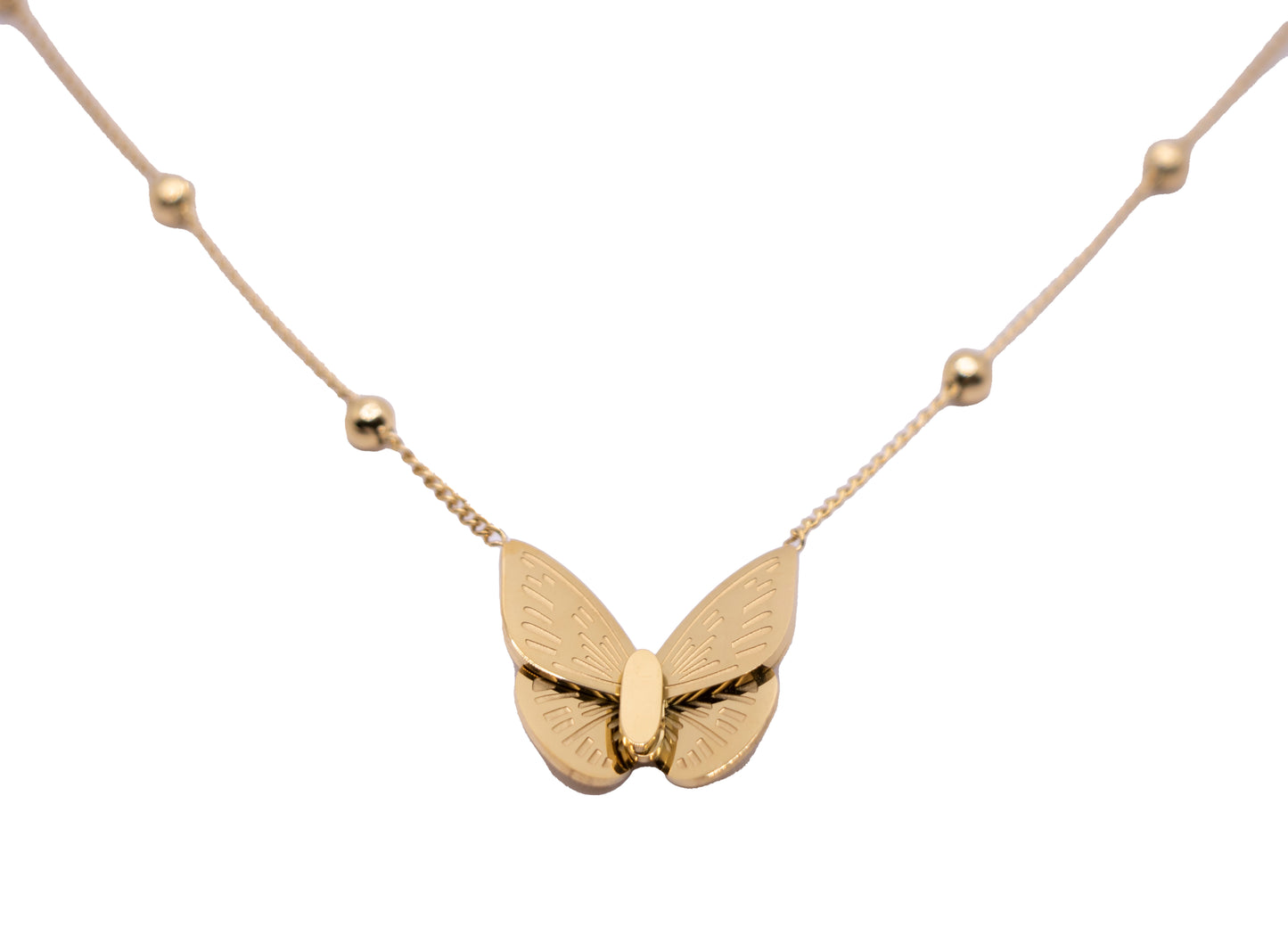 Elegant Butterfly Necklace and Earrings Set