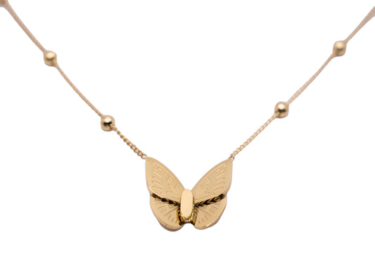 Elegant Butterfly Necklace and Earrings Set